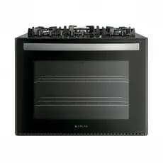Fogão de Embutir 5 Bocas Atlas UTop Mesa de Vidro Preto Bivolt