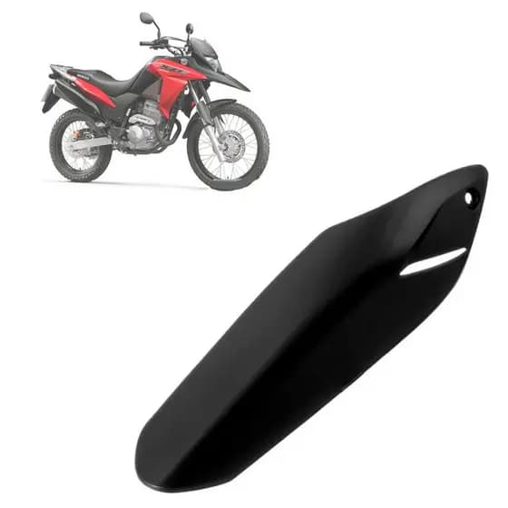 Protetor de Escapamento da Moto Modelo XRE 300 dos anos 2010 2011 2012 nas Cores Prata Metálico ou Preto Fosco