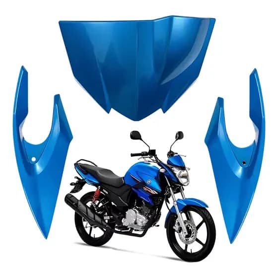 Conjunto Jogo Kit de Carenagens Fazer 2014 Carenagem Lateral Bananinha + Carcaça Frontal Superior Painel Várias Cores