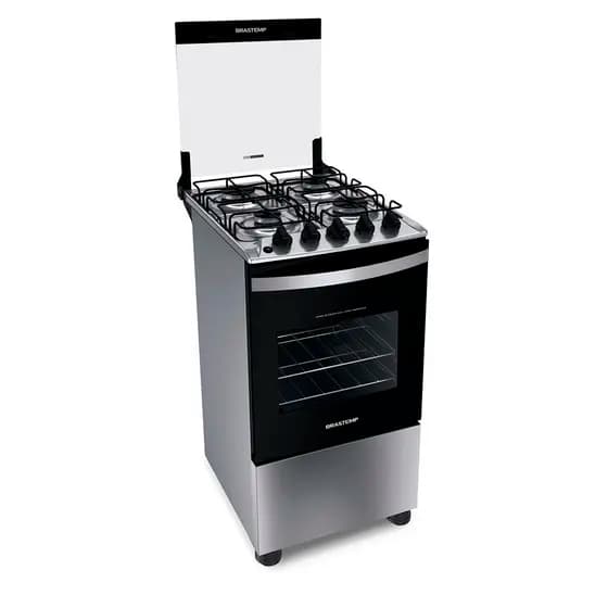 Fogão 4 Bocas a Gás Brastemp BFO4NBRUNA com Acendimento Automático Inox Bivolt
