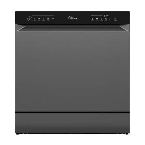 Lava Louças Midea 8 Serviços MDWTF08S1 com Painel Full Touch e Secagem Extra Cinza 110V