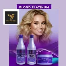 Matizador Platinum Cabelos Loiros Kit 3 Produtos Cabelos Loiro Branco Grisalho