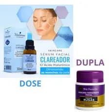 Pomada Tira Manchas  Combate Melasma, Ação Hidratante, Anti Envelhecimento - 50g cada+SERUM