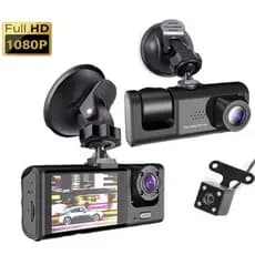 KIT Câmera Veicular 2 Lenta externa e interna brinde câmera de RÉ com monitor Full hd(1080)p interna•externa•traseira