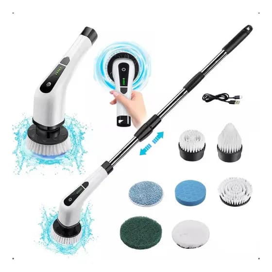 Esfregão Elétrico Mop Escova De Limpeza 360 Giratoria Usb