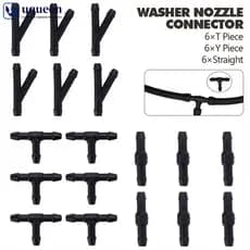 UQ 18pcs/set Universal T Y I Tipo Limpador De Pára-Brisas Dianteiro Do Carro Bocal Da Junta Tubo De Limpeza Mangueira