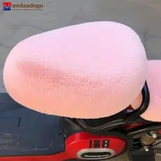 MOLANDOGO Selim De Bicicleta Elétrica De Pelúcia Macio Capas De Assento Almofada De Ciclismo Confortável F8Y5