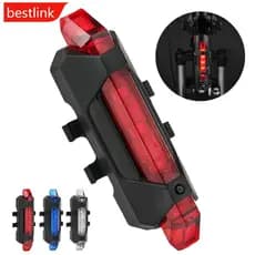 BESTLINK USB Recarregável LED Luzes Da Bicicleta Portátil Luz De Advertência Lanterna Traseira Super Brilhante Equipamen