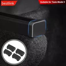 BESTLINK 4 Pçs Assento De Carro Traseiro Final Ferroviário Capa Protetor Banco Slide Proteção Anti-Chute Para Tesla Mode