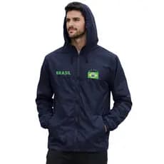 Jaqueta Do Brasil Masculina Corta Vento Esportiva Com Capuz