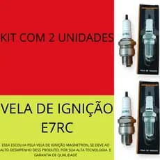 Kit 2 Velas E7rc Br7hs Motor Popa Mercury 15 25hp Popa Suzuki Evinrude Tohatsu