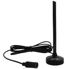 Antena Tv Televisão Digital Interna Base De Borracha HDTV VHF UHF FM 4K 2,5m Cabo DTV-100P Aquário