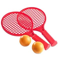 Brinquedo 2 Raquetes 2 Bolinhas Pequenas Infantil Crianças Brincadeiras Plástico PlasBrink