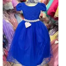 Vestido Azul Royal Daminha Formatura Longo Juvenil