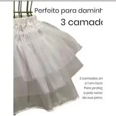 Saiote Volume Vestido Festa Infantil Bebê Menina P.M.G.GG