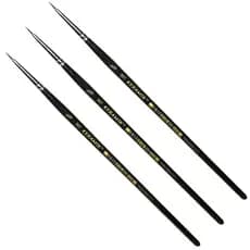 3X Pincel Keramik Art Filete Poney Cc 3/0