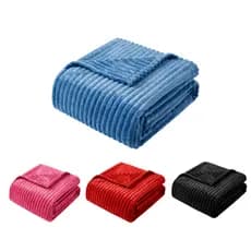 Manta Canelada Queen/King 2,20x2,40m Microfibra Cobertor Soft Toque Aveludado