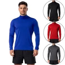 Blusa gola alta masculina e feminina camisa termica segunda pele proteção solar