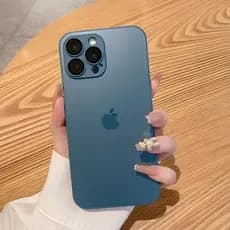 Capa Luxuosa De Vidro Fosco AG Para iPhone 12 13 14 15 - Proteção De Câmera e Tecnologia Indução.