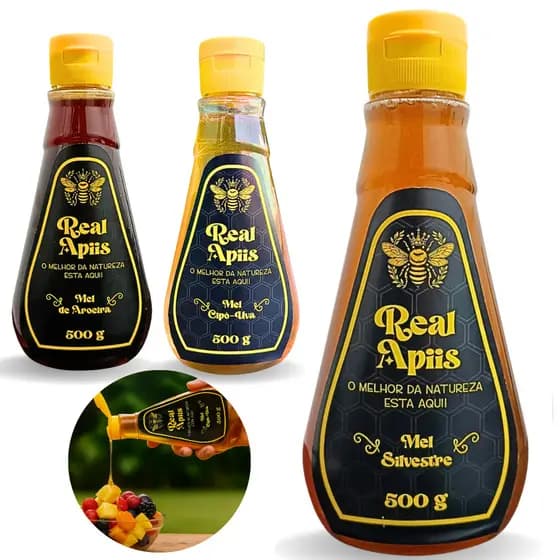 Mel Natural Silvestre 500g Puro Sem Conservantes Sem misturas Sem Agrotoxicos Qualidade Garantida Aprovada