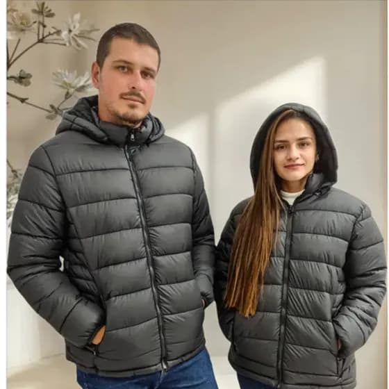 jaqueta bobojaco peluciada adulto unissex corta vento frio intenso linha ´premium puffer