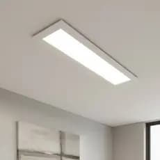 Luminaria Plafon Painel Led Embutir Retangular Aluminio 25w 17x62 4000k/6500k  Bivolt