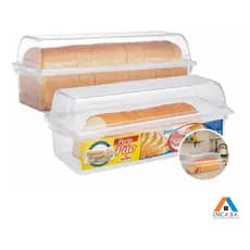 Porta Pão De Forma Com Tampa Transparente Nitron Pote Organizador Para Pães Caixa Armazenamento Plástico BPA Free