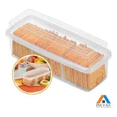 Porta Torradas E Biscoitos Em Plástico Cor Transparente Nitron