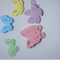 100 Borboletas de Papel decoração de Festa Candycolor - Aniversário cores pastéis - Lembrancinhas