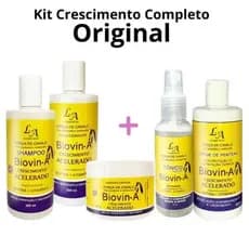 Kit Crescimento Capilar Completo Biovin-A Força de Cavalo Tônico Crescimento + Creme P/ Pentear L&A