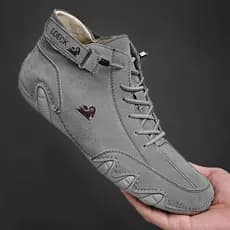 Novas Botas Masculinas De Verão Redondas De Lã De Renda Alto Sapatos Masculinos Engrossados Moda De Alta Qualidade