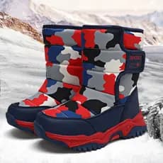 Botas De Neve Camufladas Infantis Manga Desenho Animado Sapatos De Algodão Grandes De Inverno Esqui Hokkaido Meninos Men