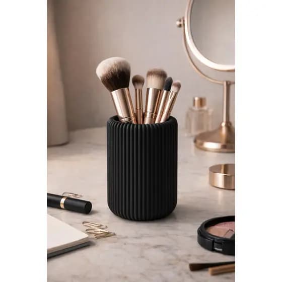Porta Pincéis de Maquiagem Moderno – Organizador Premium para Banheiro, Penteadeira porta Kit Make