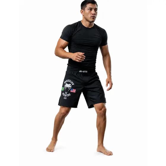 Bermuda Jiu Jitsu Masculina Tactel Treino e Competição MMA Muay Thai Boxe No Gi sem Kimono