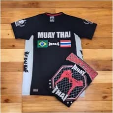 Camisa Para Muay Thai Modelo Competidor Dry Fit MMA Jiu Jitsu Treino Luta Boxe Kickboxing