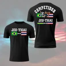 Camisa Jiu-Thai MMA Treino Luta UFC Cobra Jiu Jitsu Muay Thai Boxe Academia Dry Fit