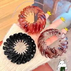 Nova Moda Mulher Bun Hair Claw Garra De Cavalinha Fivela Ninho De Pássaro Expandindo Acessórios De Cabelo Rabo De Pônei Feminino