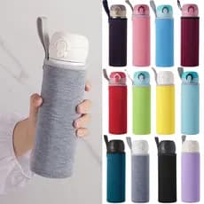 Nova Bota Para Garrafa Esportiva Capa De Água Antiderrapante Protetora Exterior De Fundo/Multicolor
