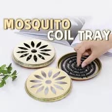 Recipiente Repelente De Mosquitos Portátil Bandeja De Bobina Base Serrilhada Com Suporte De Capa Caixa Anti-Escaldante m