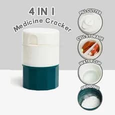 4 Em 1 Cortador De Biscoito De Medicina Portátil Separador De Comprimidos Caixa Divisor De Medicamentos Caso De Armazena