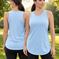 Blusa Regata Feminina Tapa Bumbum Dry Fit Soft Super Leve Para Academia e Esportes