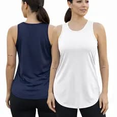 Kit 2 Blusas Regata Fitness Tapa BumBum Lisa Dry Fit Soft Veste P ão GG