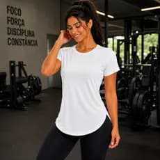 Blusa Tapa Bumbum Fitness Poliamida Feminina P M G GG Academia Treino e Caminhada