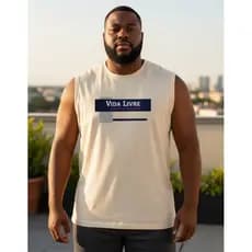 Camiseta Plus Masculina Regata 100% Algodão Gold Camisa Machão Vida Livre Veste do G1 ao G4