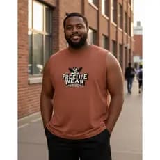 Camiseta Plus Size Masculina Regata 100% Algodão Gold Estampada Camisa Machão Freelife WEAR Veste do G1 ao G4