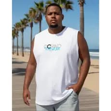 Camiseta Plus Size Masculina Regata 100% Algodão Gold Camisa Machão Surfwear Veste do G1 ao G4