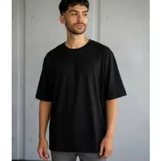Camiseta Oversized Casual Básica Lisa Reta 100% Algodão Gold Camisa Masculina Streetwear