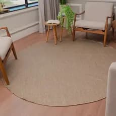 Tapete Redondo Sisal 2,00 x 2,00 Sofisticado Elegante Antiderrapante