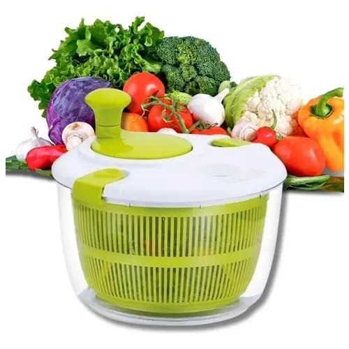 Secador De Salada Centrífuga Manivela Manual 5l Verde