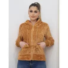 Moleton Liso Pelucia Casaco Feminina Inverno Outuno Jaqeuta Pipoca Com Capuz LEICO SHOP